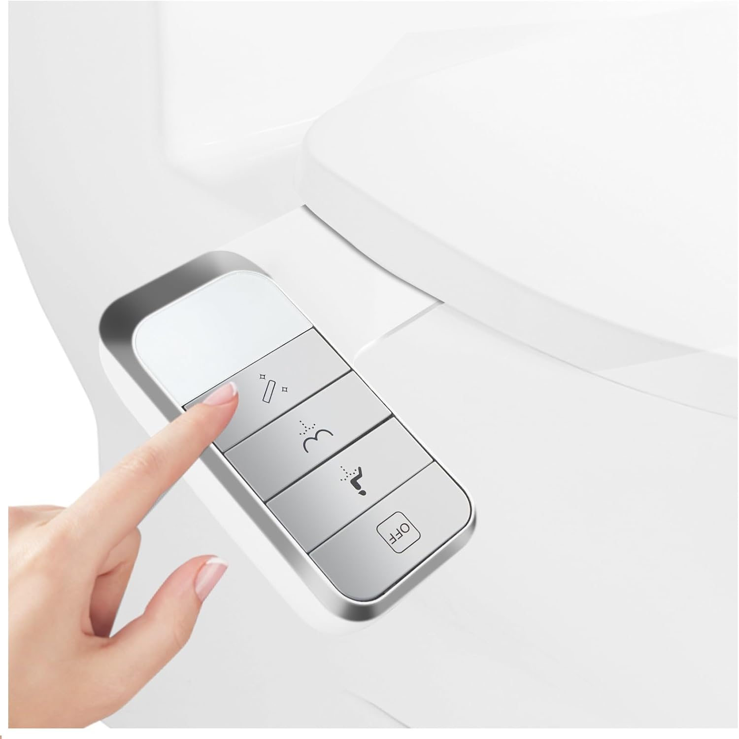 Bidet Attachment for Toilet UK,with Self-Cleaning Dual Nozzle,ltra-Slim Bidet Toilet Seat Attachment,Cold Water Bidet,with Adjustable Water Pressure,Universal Fit,Easy Home Installation