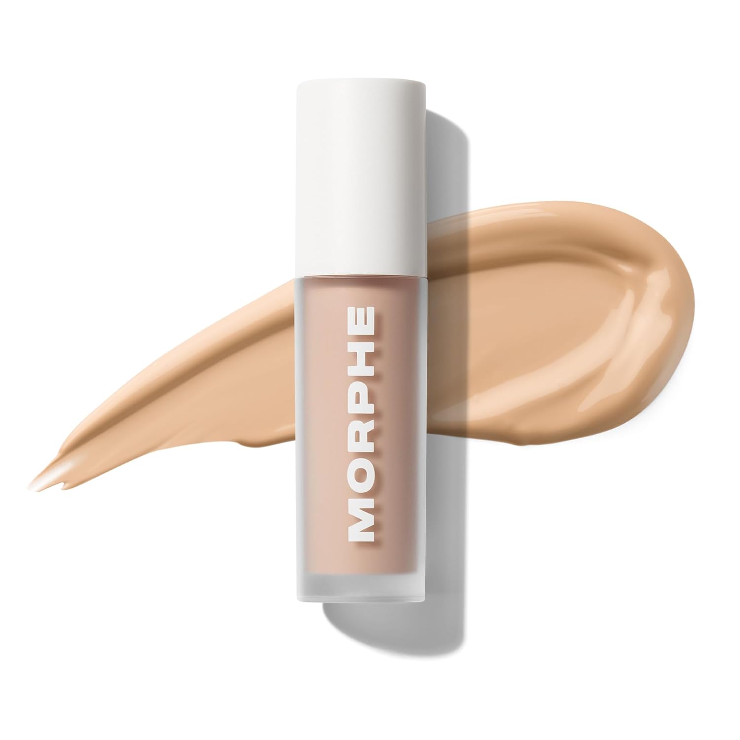Morphe Wakeup Artist Under Eye Concealer - Lightweight Serum Concealer + Brightening Color Corrector - Hydrating Under Eye Brightener for Dark Circles & Radiant Face Makeup - Buff 4C (0.12 oz)