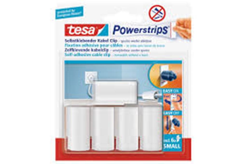 tesa Powerstrips Cable Clip White (Pack of 5)