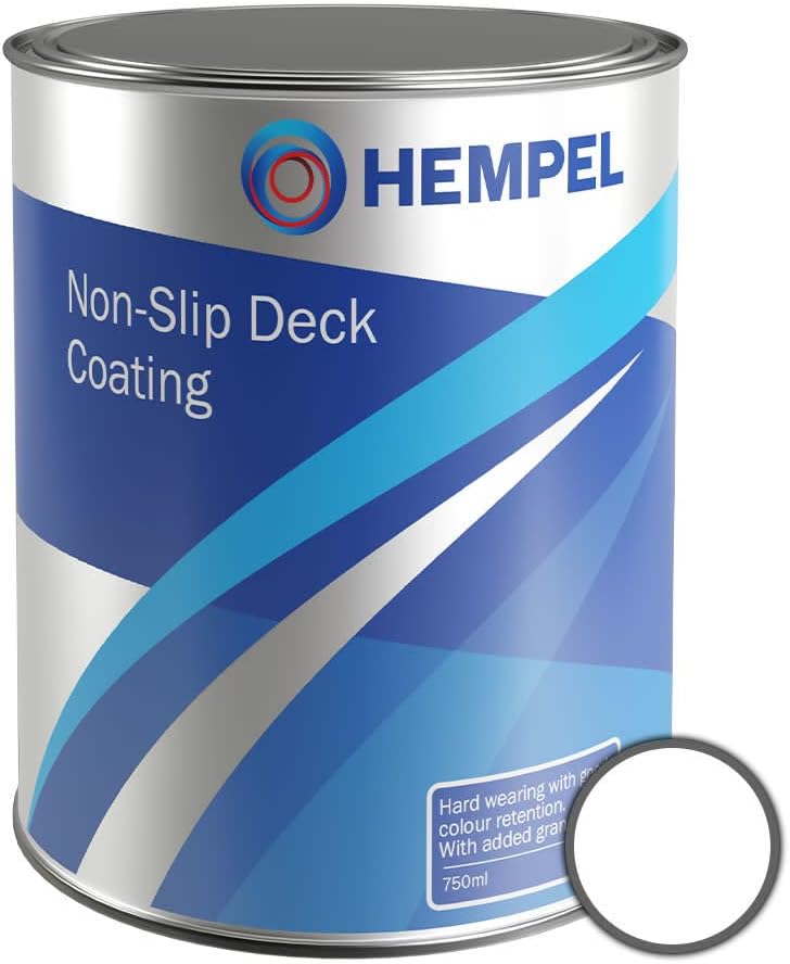Hempel Non Slip Deck Coating With Antislip Granules - White - 750ml (Marine Use Only)