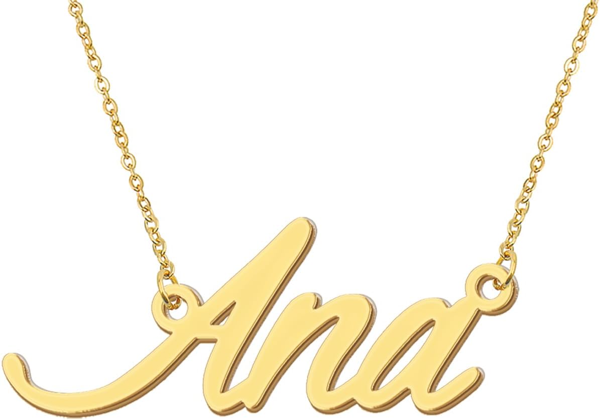 Aoloshow Personalized Name Necklace Custom Any Name Necklaces Jewelry for Womens New Mom Bridesmaid Gift