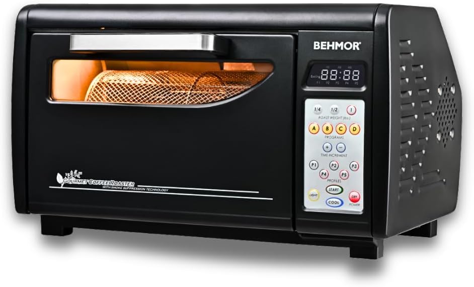 Coffee Roaster Behmor 2020SR Plus, Indoor Home Coffee Roaster, 100-454g Capacity, Smoke Suppression, 5 Roast Settings, Manual Control, Quartz Roasting Elements, 220V