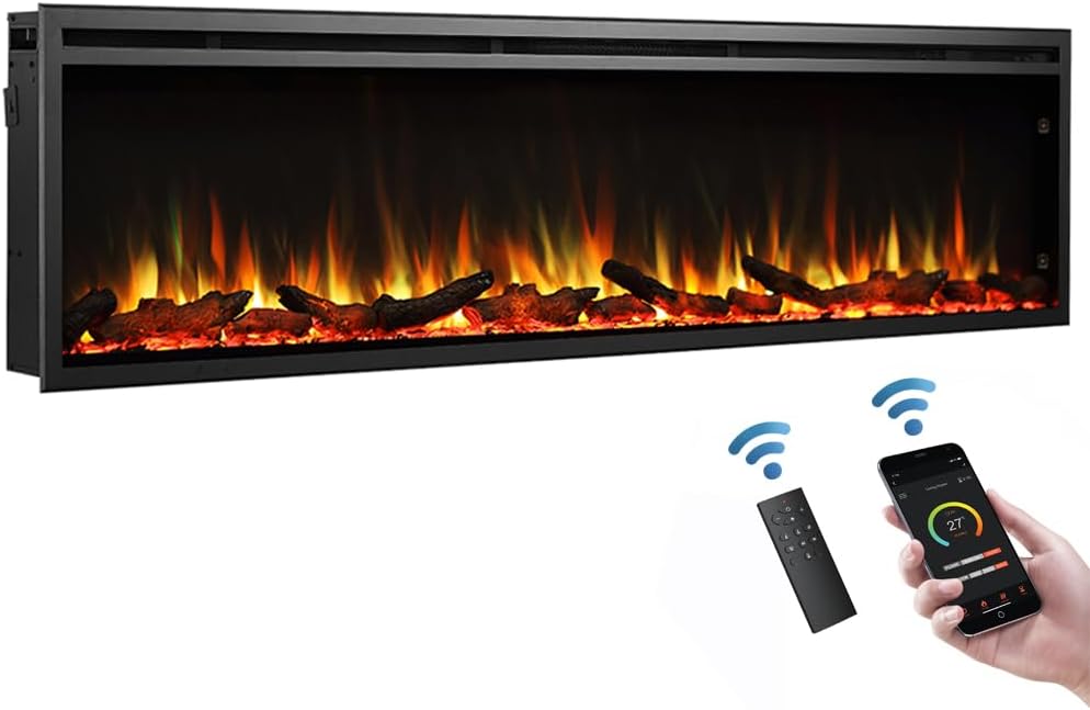 LegendFlame Austin in Wall Recessed & Wall Mounted Electric Fireplace (72")