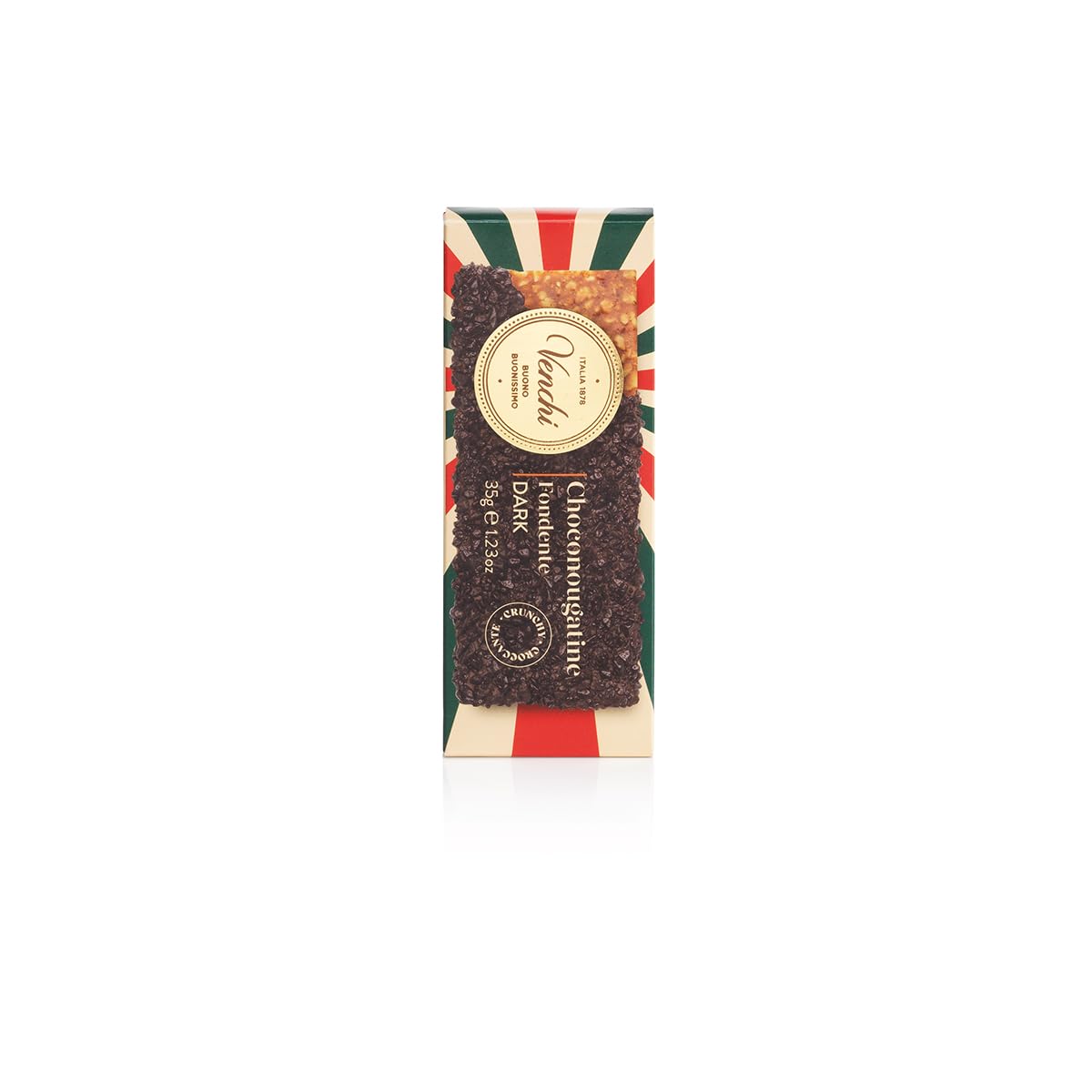 Venchi - ChocoNougatine Snack - Dark Chocolate - Caramelised PGI Piedmont Hazelnuts, 1.23 oz - Snack Idea - Gluten Free - Vegan
