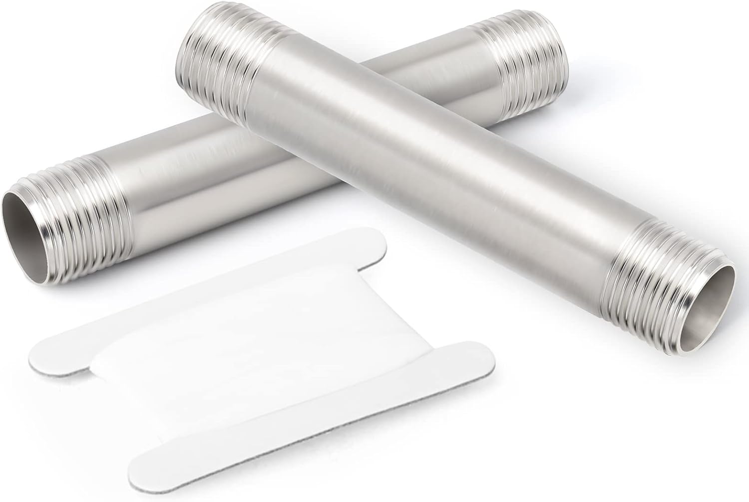 TAISHER 2Pcs Stainless Steel Pipe Fittings, 1/2" NPT x 1/2" NPT Male Threaded, 6" Length Nipple Cast Pipe