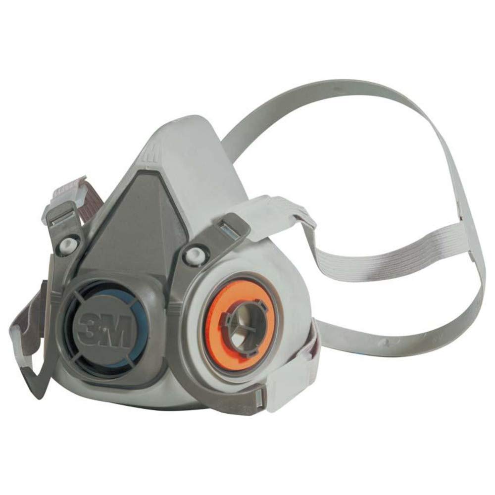 3M Half Face Mask Respirator, Reusable, Large, Grey, L