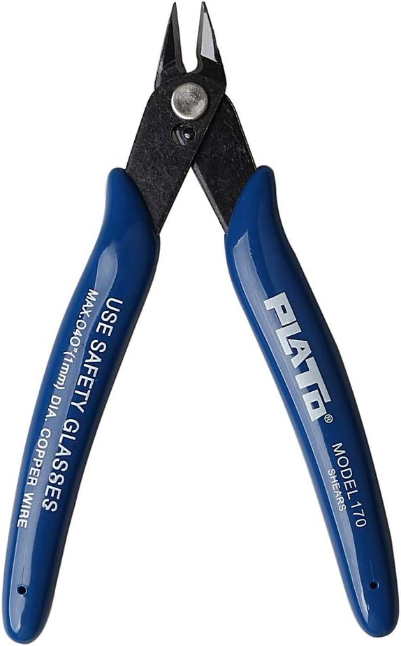 nuosen Wire Cutter, Craft Wire Precision Electrical Cable Cutter Cutting Plier Side Snips Flush Cutter Diagonal Pliers Cutting Pliers Tool for Coil Making, Home DIY Jewelry