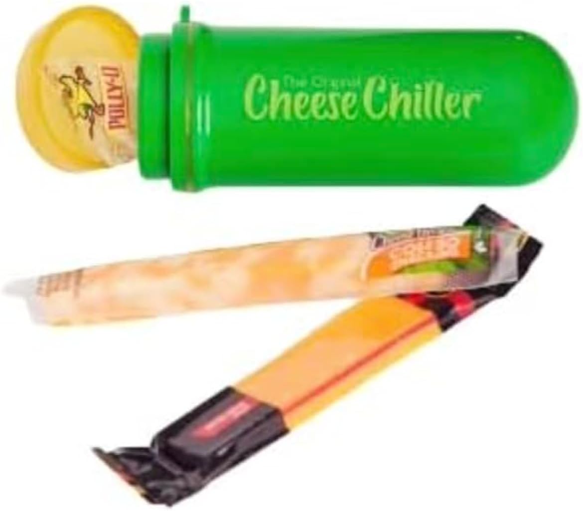 Keep Your Cheese Stick Cold Up To 4 Hours On the Go With The Original Cheese Chiller, Perfect For Kids And Adults