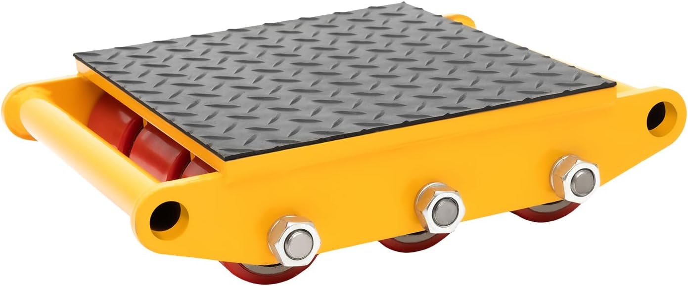 15T Heavy Duty Machine Dolly Skate for Industrial Moving Equipment Machinery Roller Mover 9 Rollen Skates 360°Swivel 13200lbs Industrial Machinery Mover Warehousing Transportation