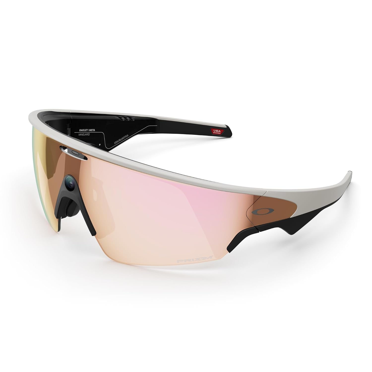 Meta Oakley Vanguard Smart AI Glasses White, Prizm Rose Gold
