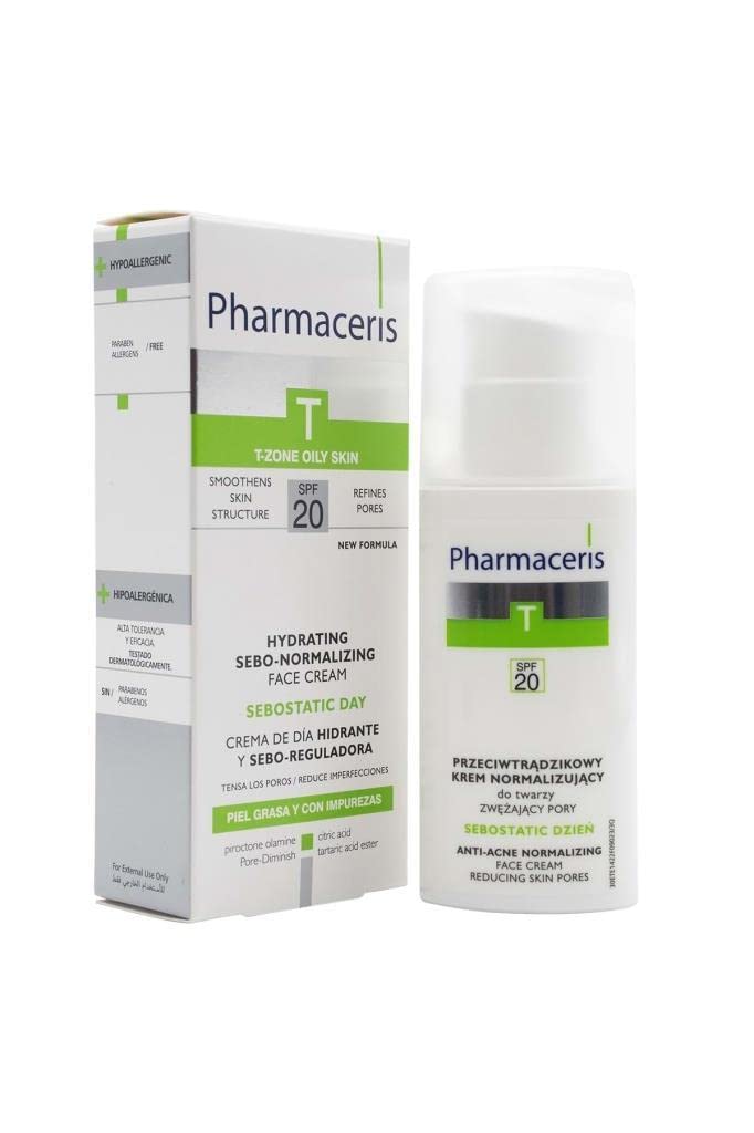 T SEBOSTATIC DAY hydrating sebum normalizing face cream SPF 20 (50 ml) by Pharmaceris T - Dr. Irena Eris