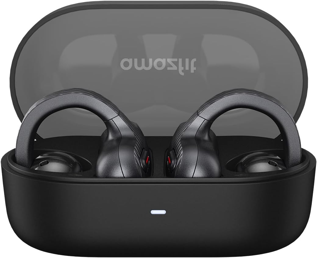 Amazfit Up Bluetooth Headphones, Open Ear Wireless Earbuds with Easy Touch, IPX4 Water Resistant & Sweatproof, AI Noise Reduction, Earphones for Sports, Running, Compatible with Android & iPhone