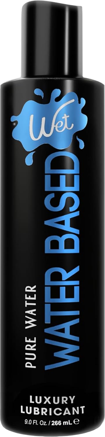 Wet Silver Water-Based Lubricant | Long-Lasting, Original Premium Formula | Vegan, pH-Balanced, Hypoallergenic, Paraben-Free, Non-staining | Lube for Men, Women & Couples, 9 fl oz
