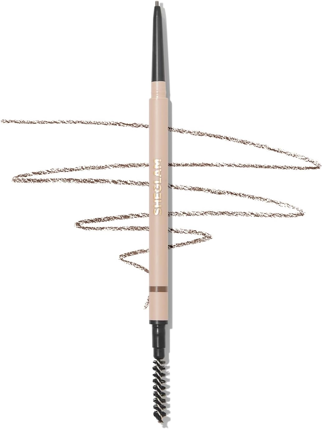 SHEGLAM Insta-Fill Eyebrow Pencil Long Lasting Non-Sticky Sweatproof Matte Eye Brow Pen Makeup-Dark Brown
