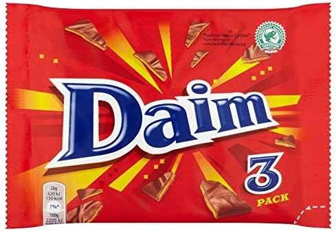 Daim Chocolate Bars, Crunchy Almond Caramel, Multipack 84 g (Pack of 1)