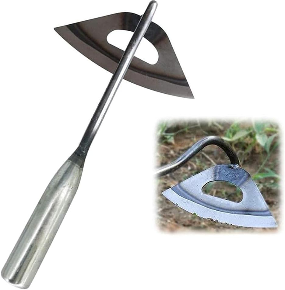 KKPLZZ All-steel Hardened Hollow Hoe, Garden Hoes for Weeding Long Handle, Garden Weeding Tools, Easy Weeding and Soil Loosening for Planting Vegetables