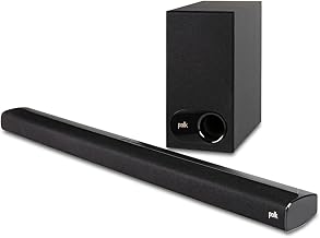 Polk Audio Signa S2 Sound Bar & Wireless Subwoofer – Exclusive VoiceAdjust Technology, Ultra-Slim Design, Works with 4K & HD TVs, HDMI & Optical, Bluetooth, Wireless Streaming