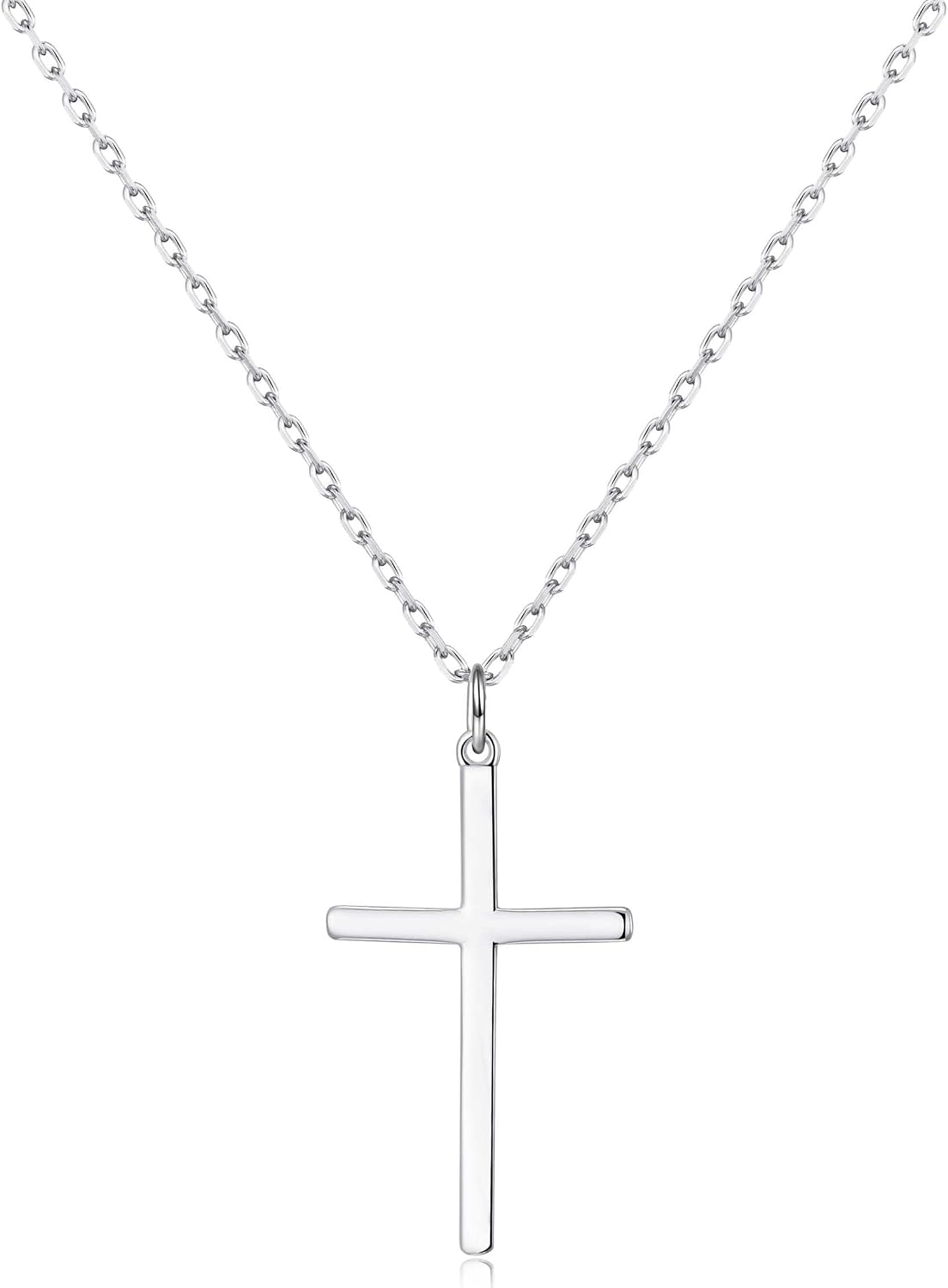 Philip Jones Sterling Silver Cross Pendant Necklace
