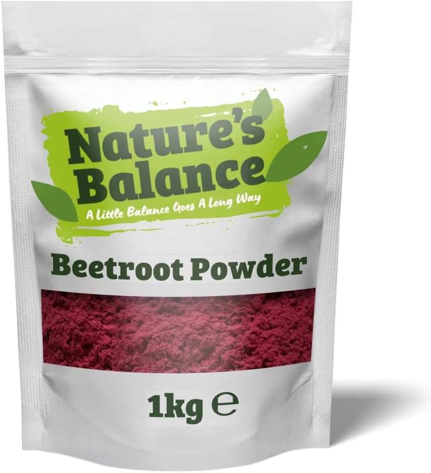 Nature's Balance Beetroot Powder 1kg Sweet & Earthy Dried Ground Beetroot is Pure and Free from Preservatives, an Ideal Natural Food Colour and Flavouring
