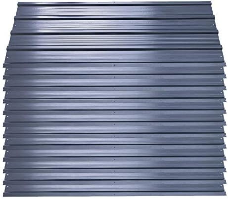 12 PCS Corrugated Roofing Sheets, Grey, Galvanized Steel