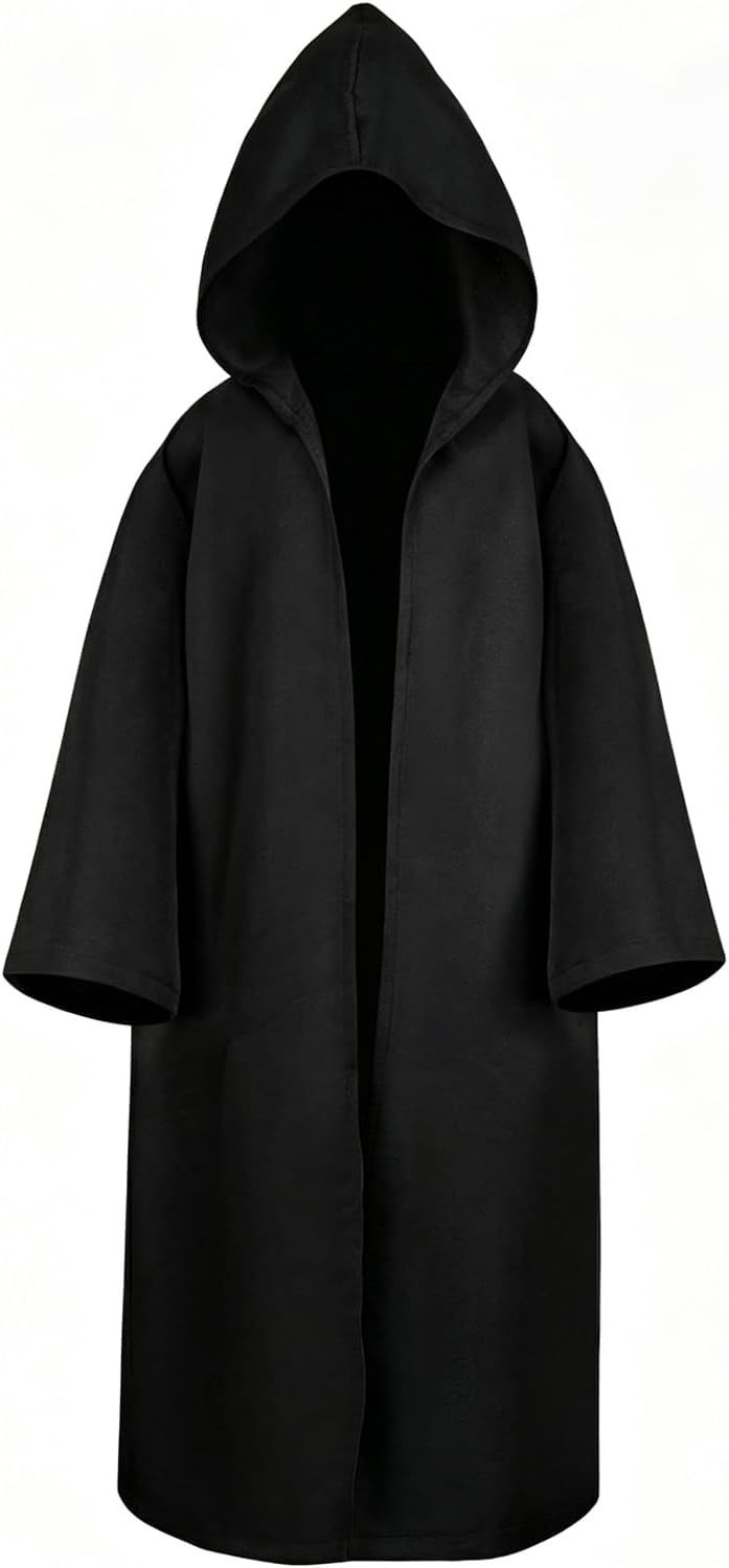 Kids Wizard Tunic Hooded Robe Boys Monk Priest Cloak Halloween Cosplay