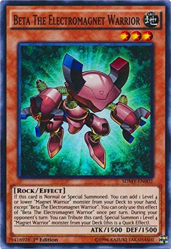 YU-GI-OH! - Beta The Electromagnet Warrior (SDMY-EN002) - Structure Deck: Yugi MUTO - 1st Edition - Super Rare