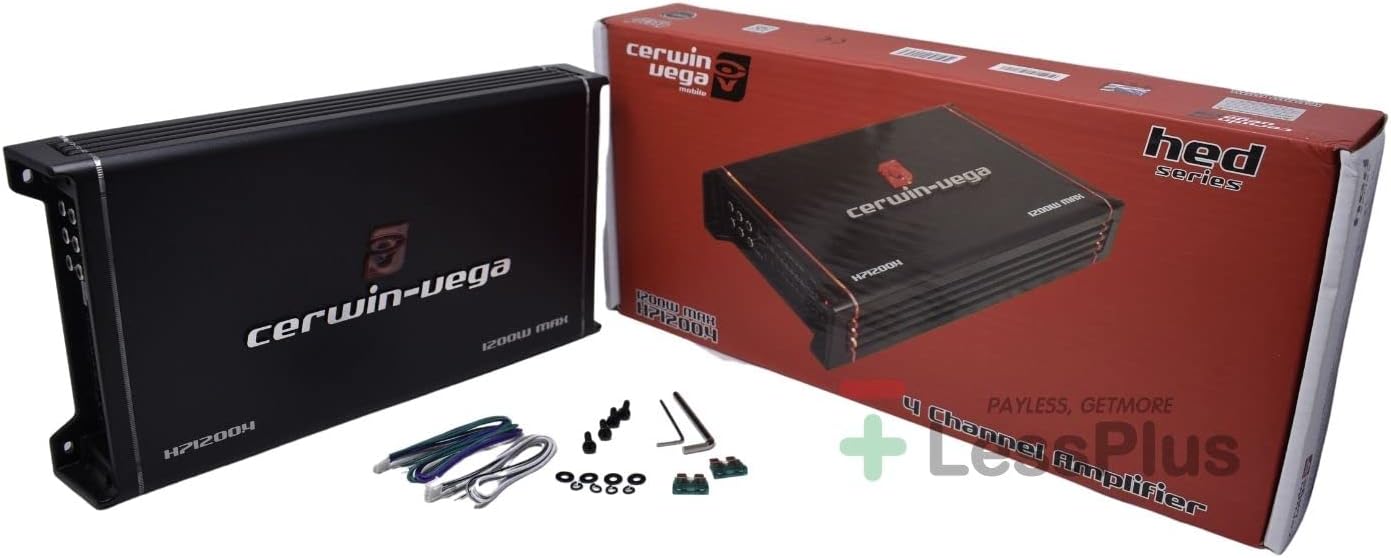Cerwin-Vega H71200.4 900W Max / 360W RMS 2Ω Stable 4-Channel Class A/B Amplifier