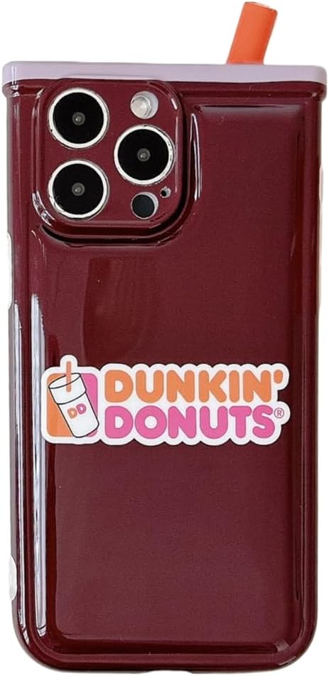 for iPhone 15 Pro Max Case Cute Soft Shockproof 3D Funny Unique Kawaii Milk Coffee Tea Cup Phone Protective Phone Cover for Women Girls (Brown)