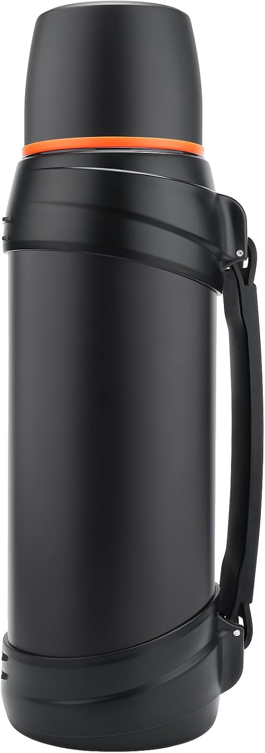 Large Flask - 2.5l Stainless Steel Insulated Bottle for Travel with BPA Free Cup - Oversized Vacuum Bottle