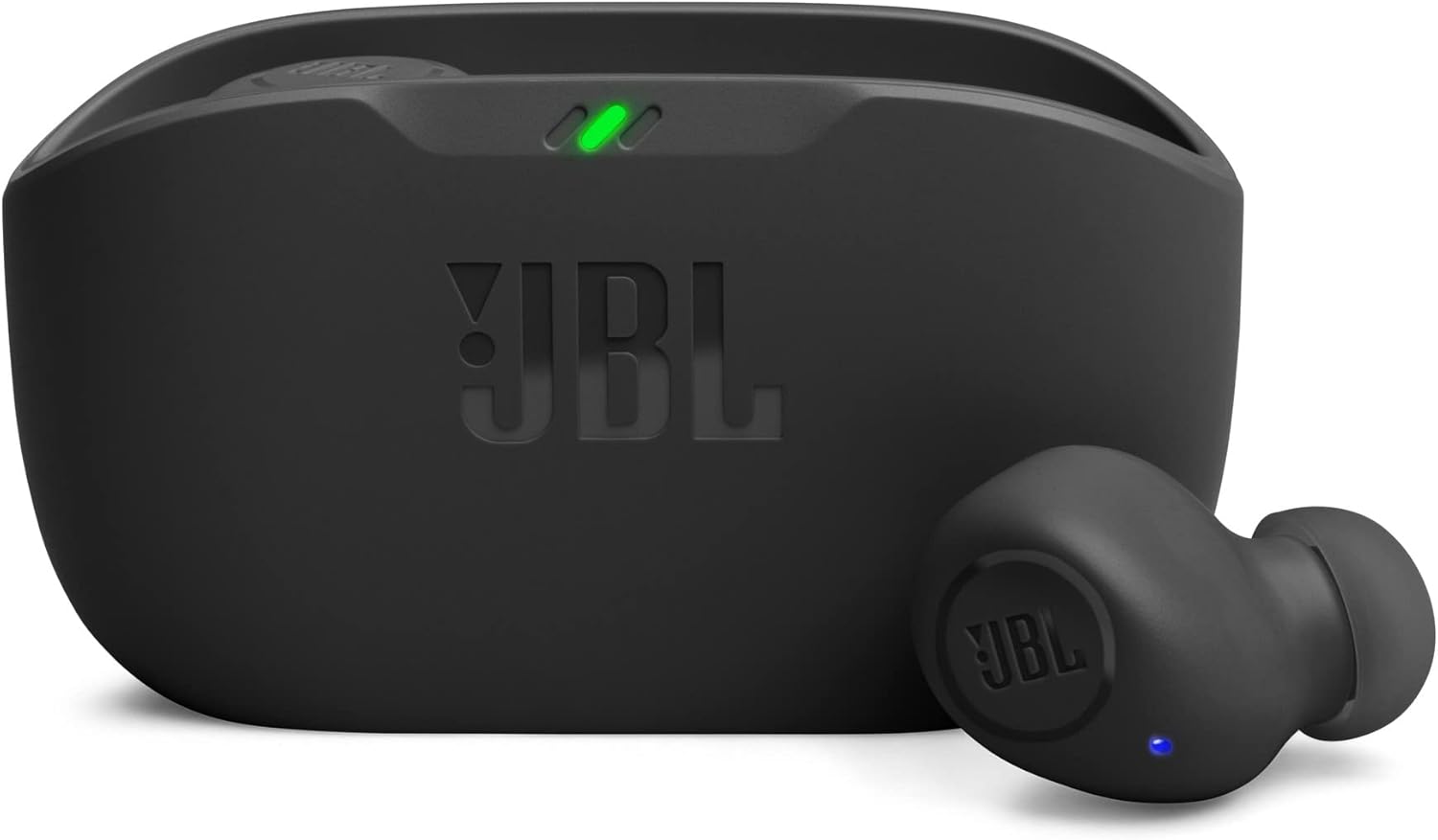 JBL Wave Buds In-Ear Wireless Earbuds with IP54 and IPX2 Waterproofing, Powerful Bass and 32-Hour Battery Life, Black