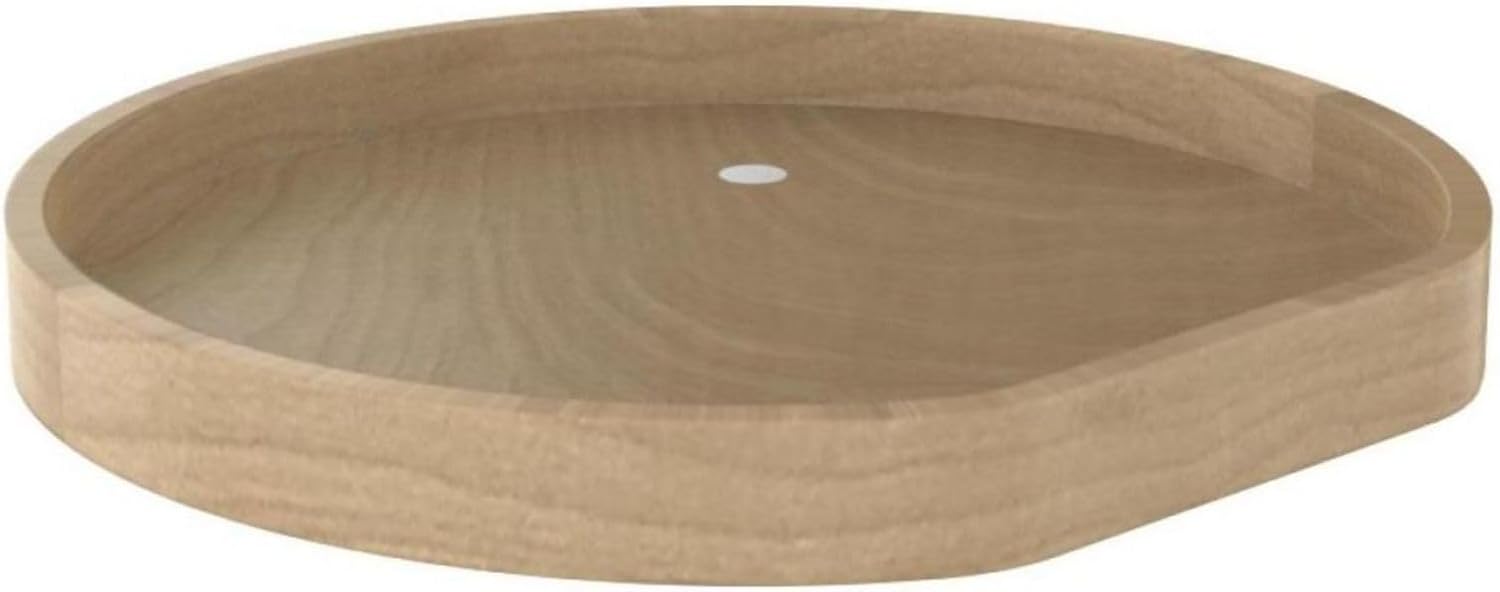 Rev-A-Shelf LD-4BW-201-20SBS-1 Lazy Daisy Wood 1-Shelf 20" D-Shaped Lazy Susan with Swivel Bearing for Corner Wall Cabinets - Maple