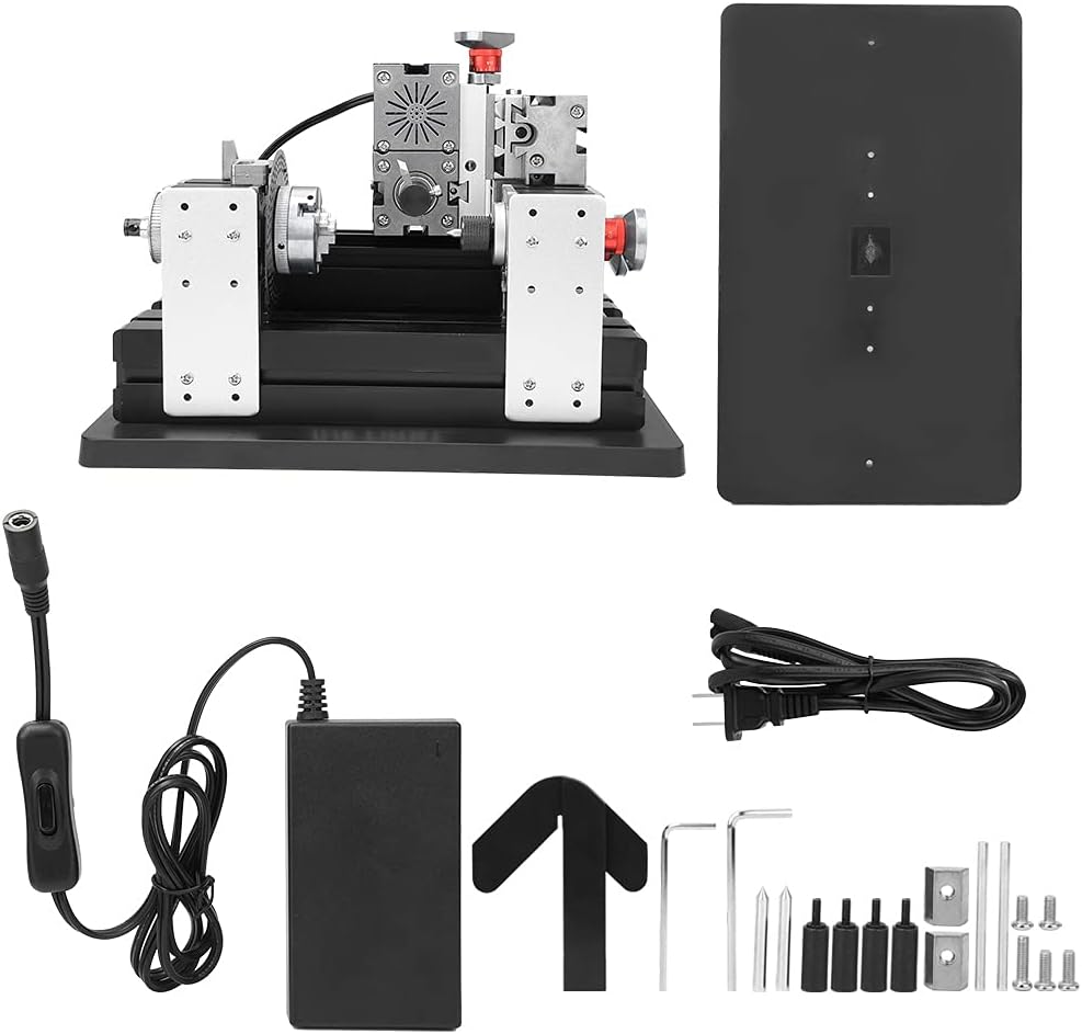 Metal Mini Milling Machine 60W 12000rpm Metal Gear Milling Machine High Power Horizontal Mill Tool US Plug 100-240V,Gear