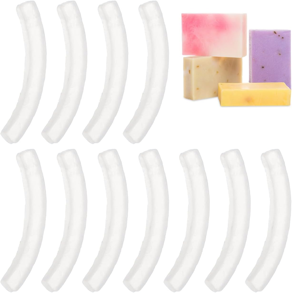 SEWACC 1 Bag of Clear Glycerin Soap Base for Organic Soap Making 250g DIY Handmade Vegan Soap Melt and Pour Soap Base, Easy to Cut