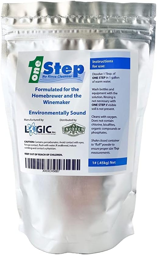 One Step No Rinse Cleanser (1 lb) Homebrew Cleaner in Foil Pouch