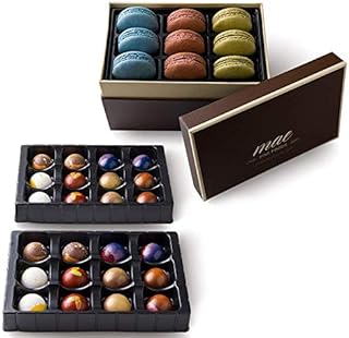 Gourmet Chocolate Bonbons and French Macarons Gift Set Large