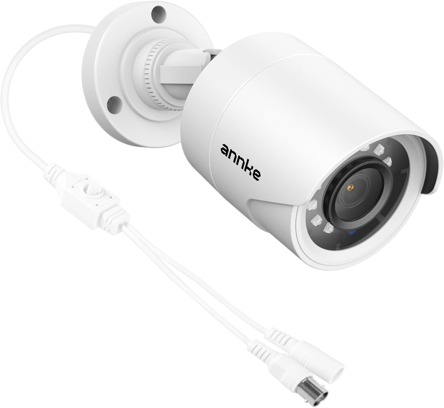 ANNKE 1080p Security Camera 4-in-1 CCTV Bullet Wired Cam, AHD/TVI/CVI/CVBS, Analog Surveillance Video Add–On Cams for Indoor/Outdoor Use, 100ft Clear Night Vision (Power Adapter Not Included)