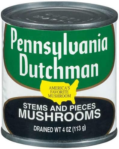 Mushrooms Stems and Pieces 4 OZ (Pack of 12) F