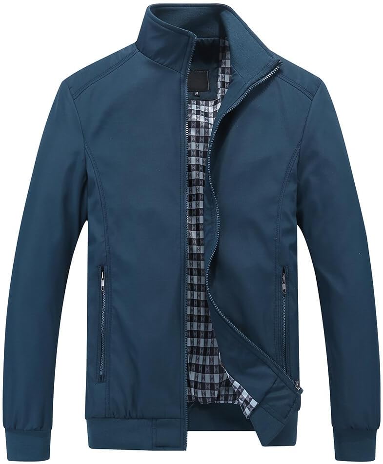 YOUTHUP Mens Summer Bomber Jackets Casual Lightweight Windbreaker Sports Jacket Cargo Outwear