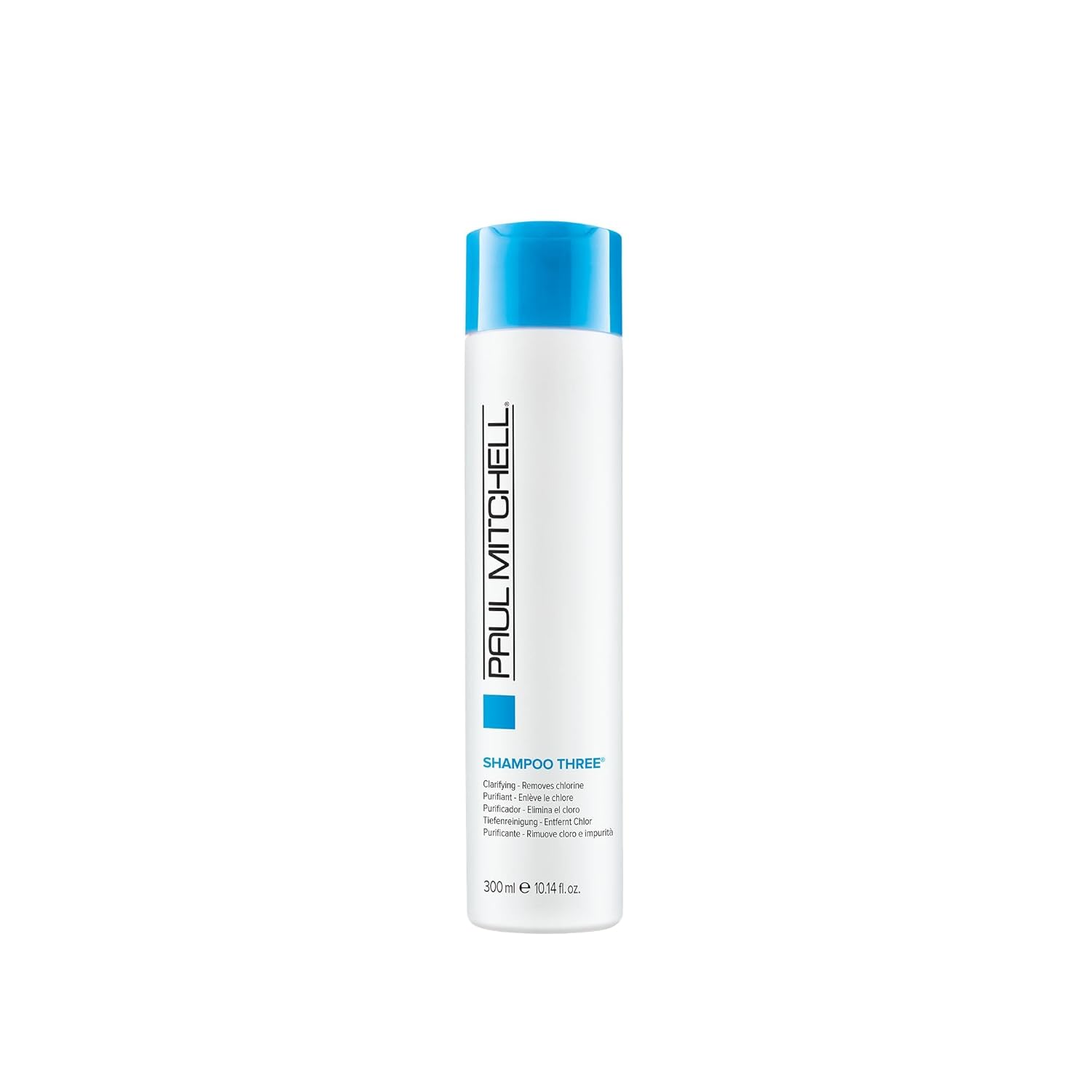 Paul Mitchell Shampoo Three, Clarifying Shampoo, Cleanses Impurities + Removes Chlorine, For All Hair Types, Great For Swimmers