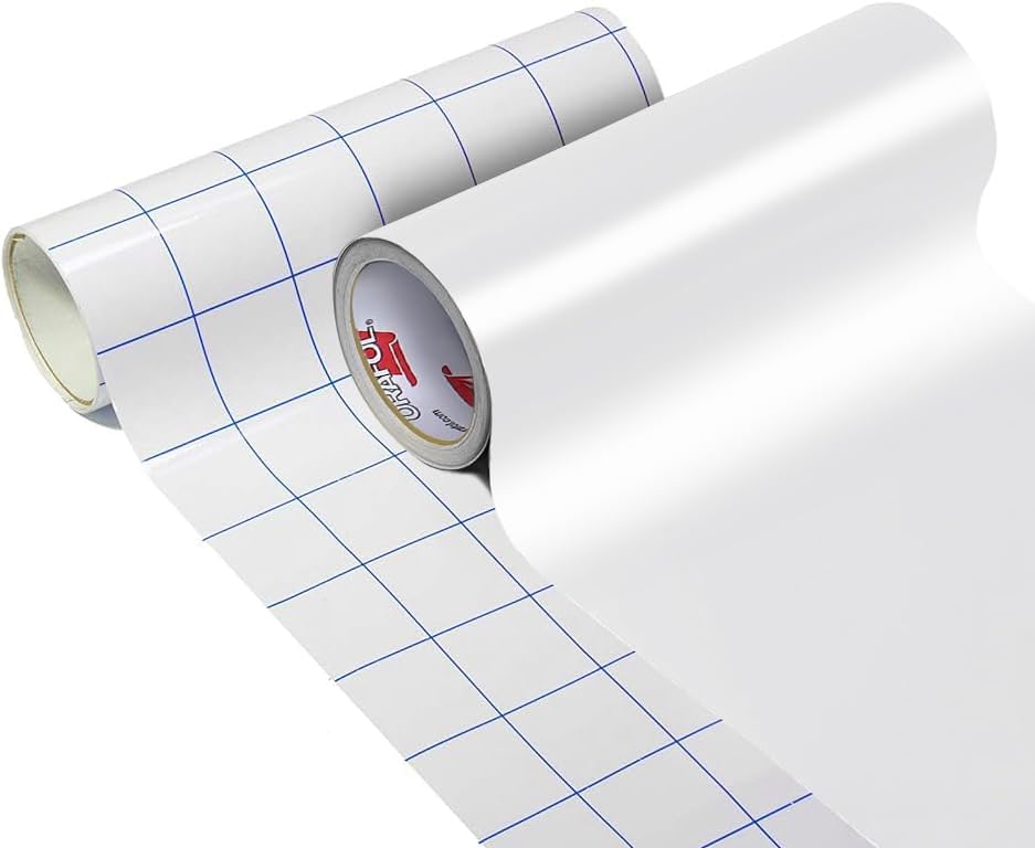 ORACAL 651 Permanent Matte White Vinyl - Adhesive Vinyl for Crafts, Decals & Stickers, (12" x 15ft w/Transfer Paper)