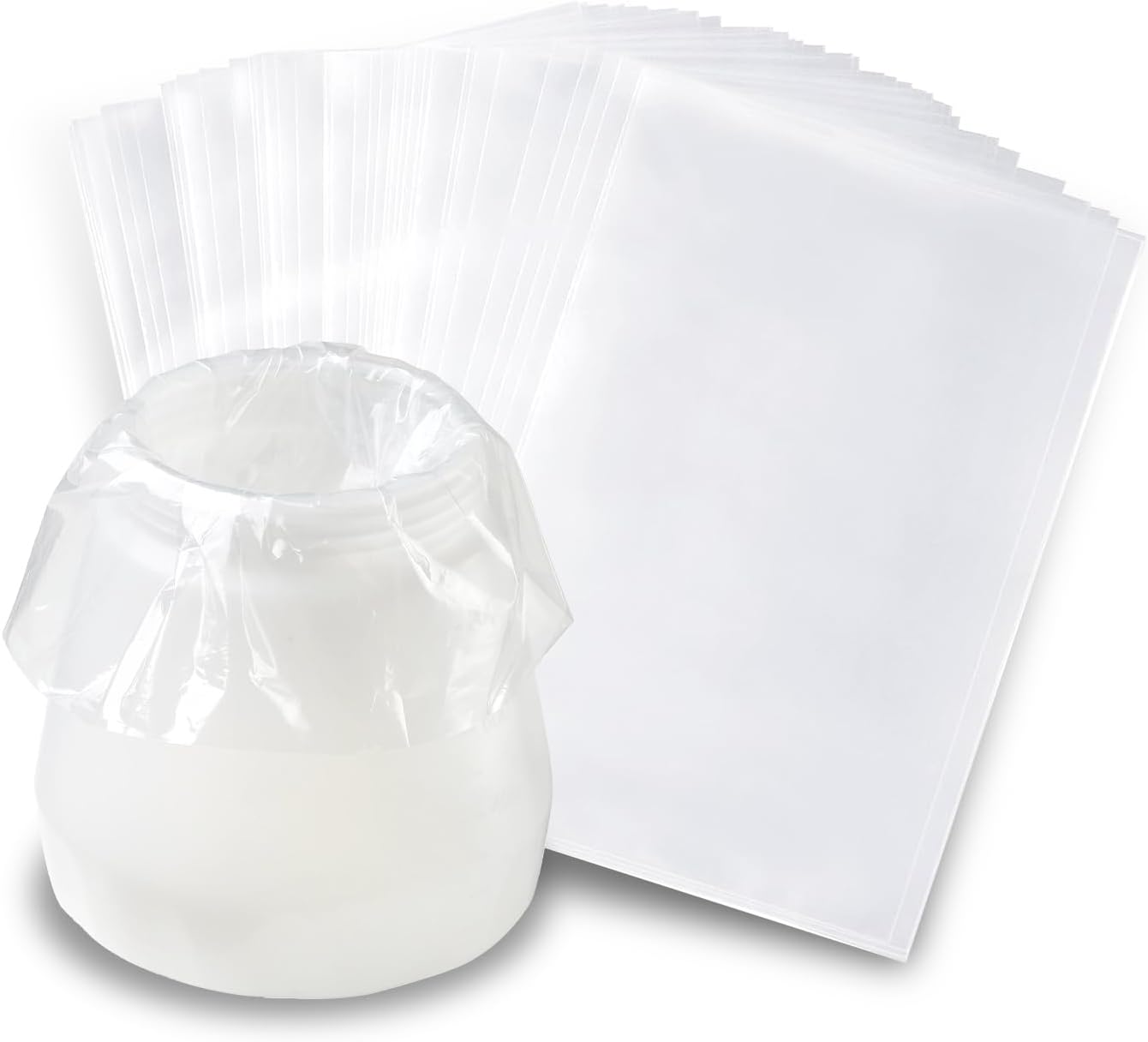 Paint Sprayer Parts, 50 Pcs Paint Sprayer Bags, 7.8'' X 11.8'' Sprayer Cup Liners, Transparent Spray Gun Cup Canister Liners for Wagner Paint Sprayer