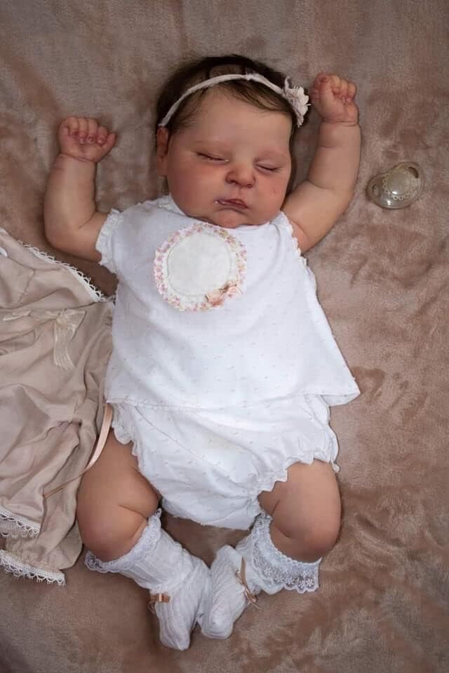 Pinky Reborn 50 CM Sleeping Reborn Baby Toddler Dolls Real Life Baby Dolls Cloth Body Doll Toy for Kids Age 3+
