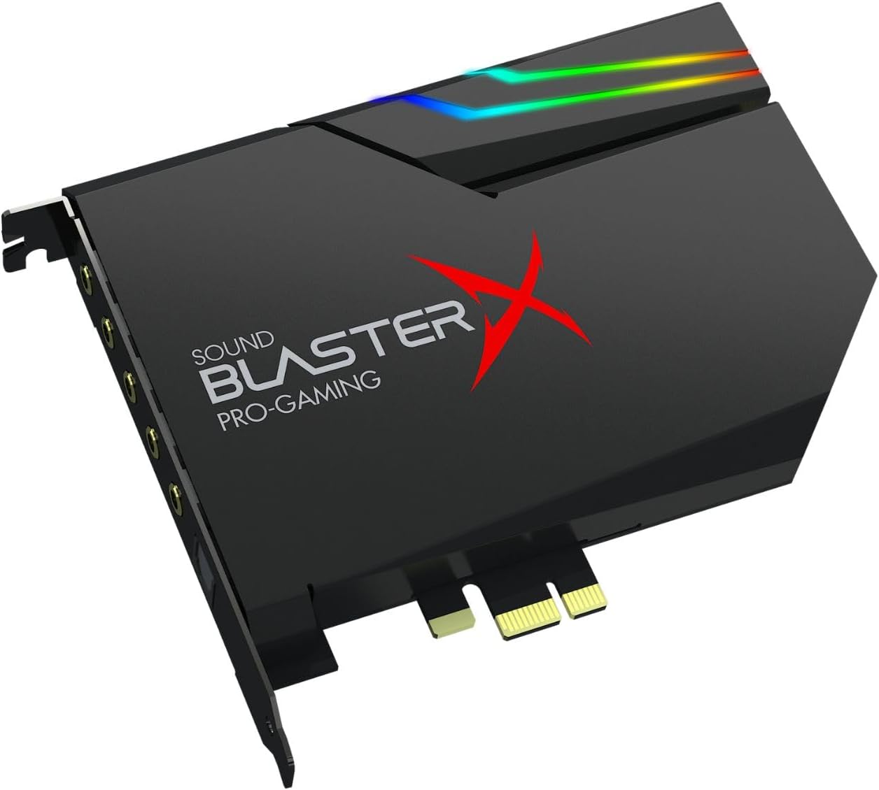 CREATIVE Sound Blaster PCIe Gaming Sound Card and DAC with Dolby Digital and DTS, Xamp Discrete Headphone Bi-amp, Up to 122dB SNR, RGB Lighting System, SB1740, Black