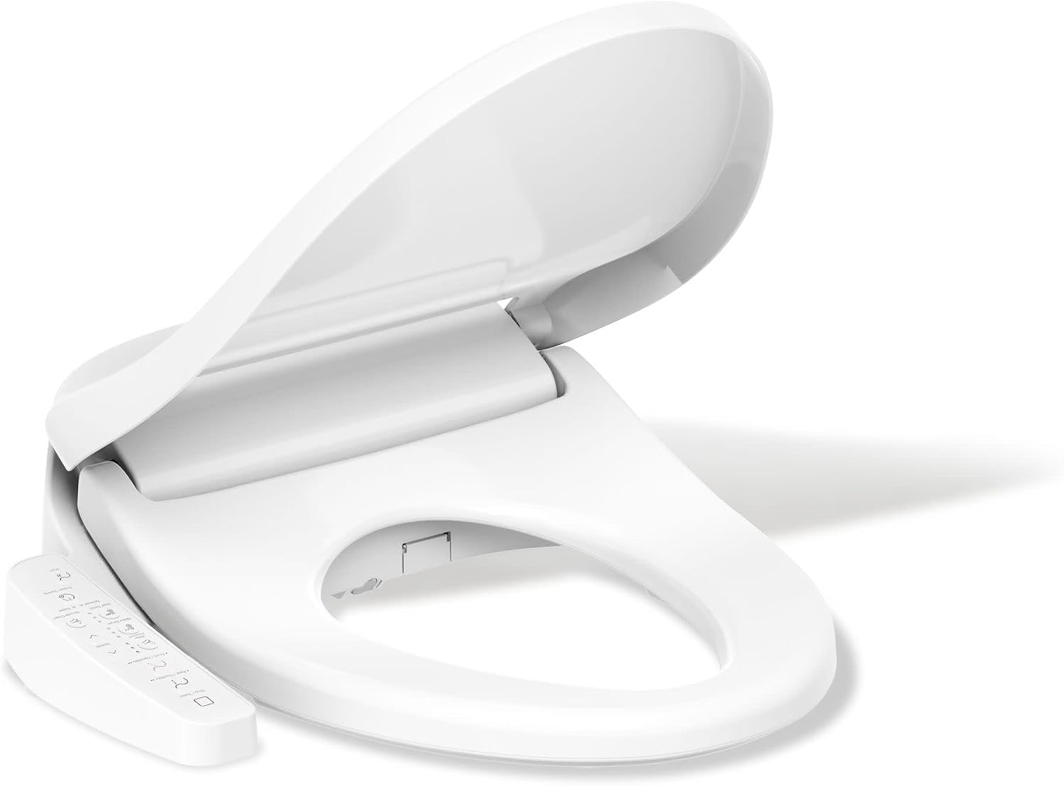 Kohler PureWash E580 Round Bidet Toilet Seat, White, Quiet-Close Lid Prevents Slamming, Self-Cleaning Wand, Adjustable Water Pressure with Multiple Cleansing Options