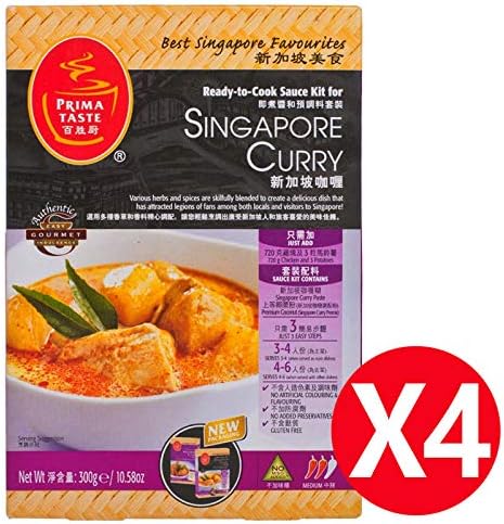 WaNaHong Prima Taste Singapore Curry Cooking Set 300g (Pack of 4)