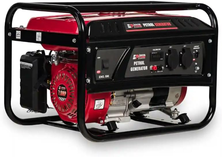 Excel Power 3kW Open Frame Petrol Generator Recreational Camping And Medium Duty Professional Work 2 Year Warranty