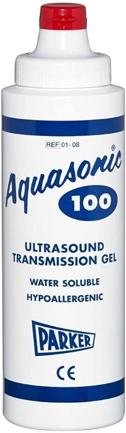 Parker Aqua Sonic 100 Ultrasound Gel, Ultrasonic Transmission Gel, Water Soluble Hypoallergenic Bacteriostatic, Non-Sensitising Gel for Therapeutic Medical Ultrasound and Beauty Application, 250ml