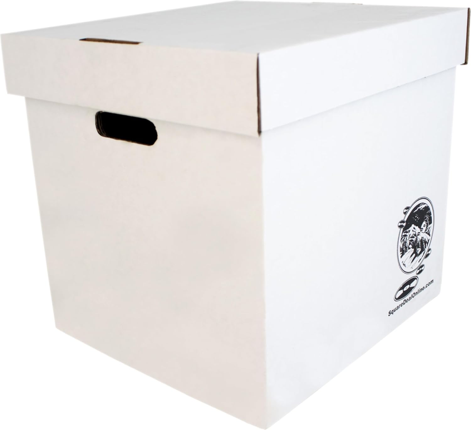 Durable Set of 5 12 inch Vinyl Record Storage Boxes - Heavy-Duty Cardboard Construction with Removable Lid - Holds Up to 90 Records Each - Built Tough for Long-Term, Secure Archival Storage - #12BC13