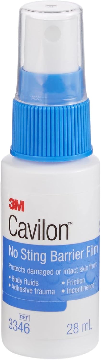 3m Cavilon No-Sting Barrier Film, Gentler Way to Protect Skin From Body Fluids, Adhesives, and Friction, Alcohol Free Barrier Film, Hypoallergenic and Latex Free, 28 ml Pump Spray