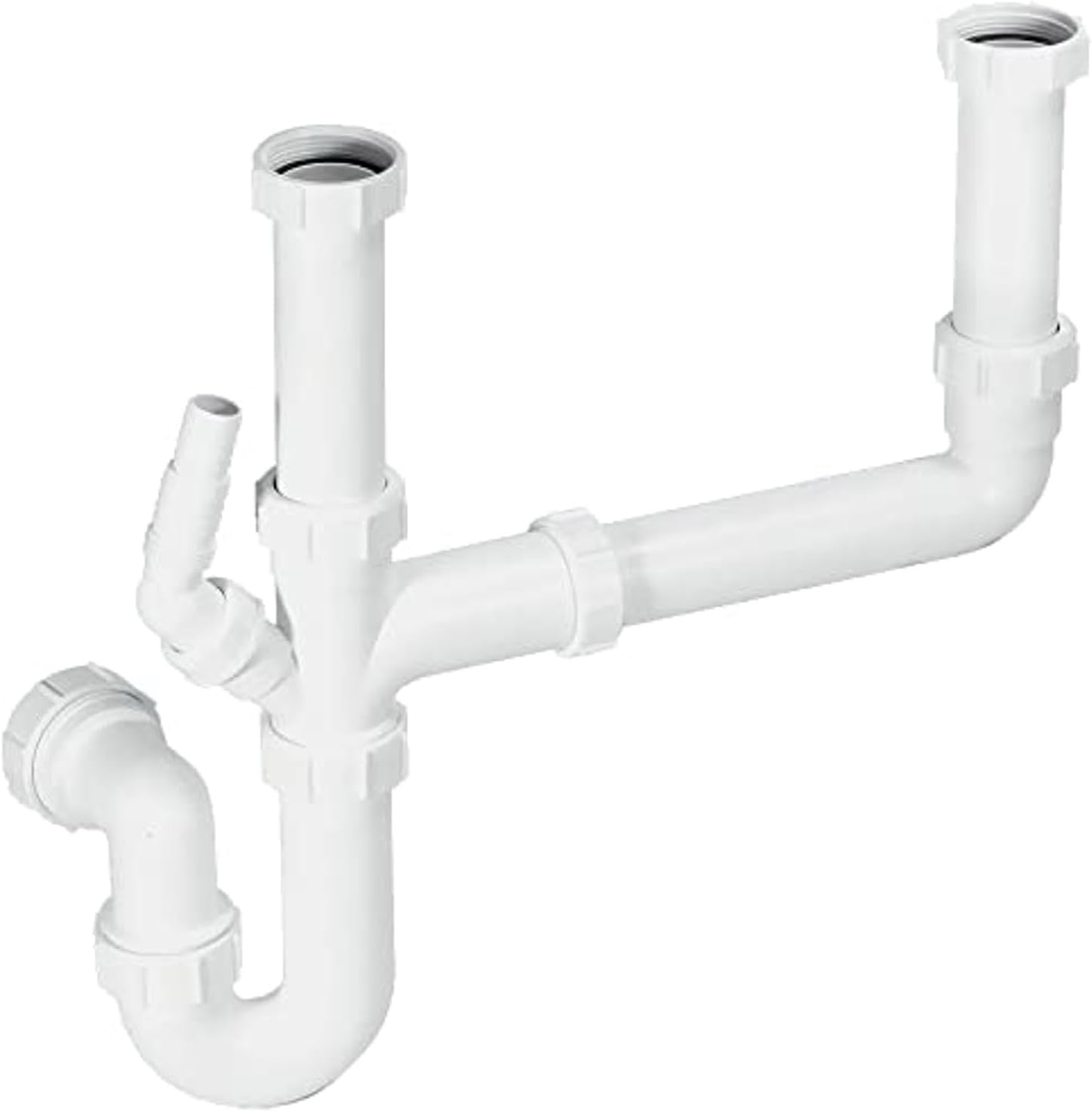 McAlpine SK2 Standard Double Bowl Waste Kit with 1.5" x 75mm Water Seal P Trap - Pack of 1.